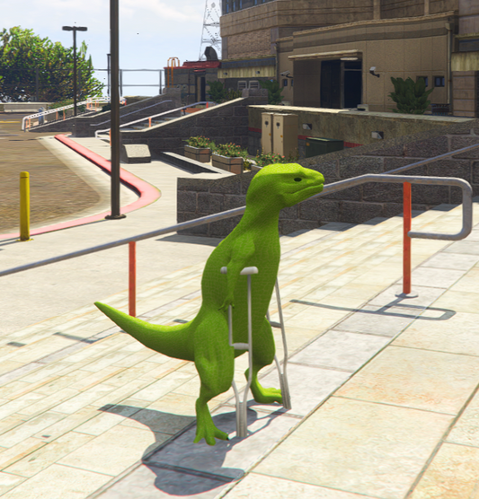 Dinosaur Crutches