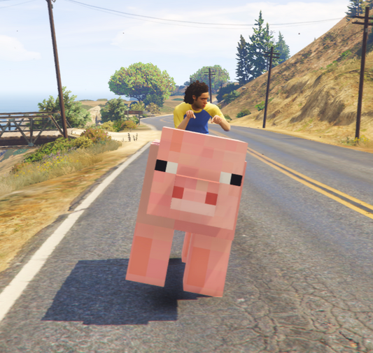 Minecraft Bike Pig