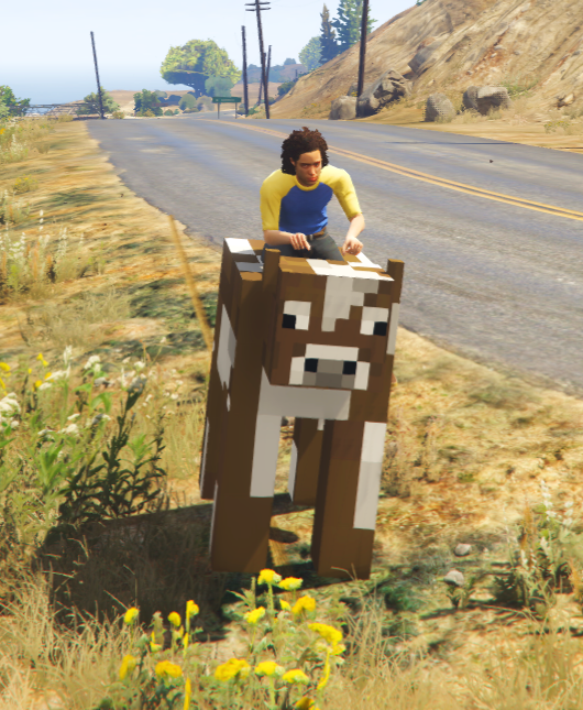 Minecraft Bike Cow