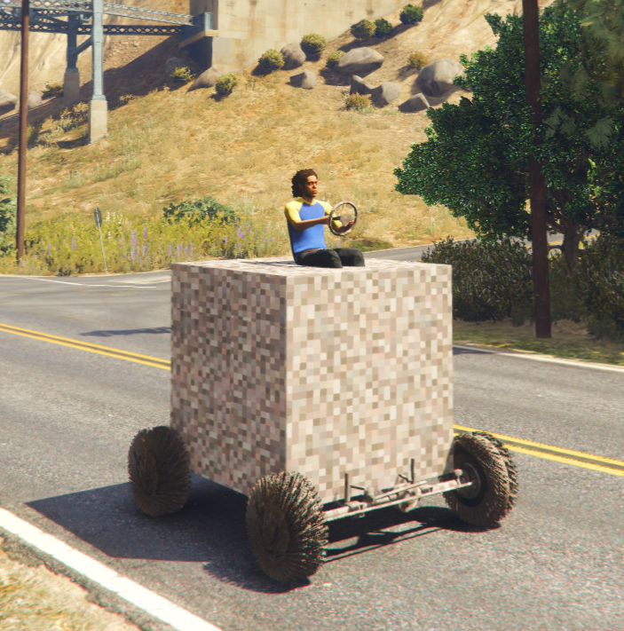 Minecraft Car Gravel