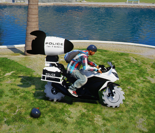 Police Rocket Bike 03 Sawblade