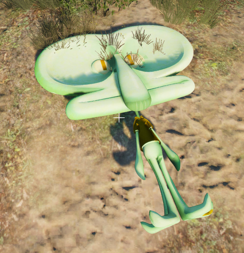 Sponge Bob squid plane