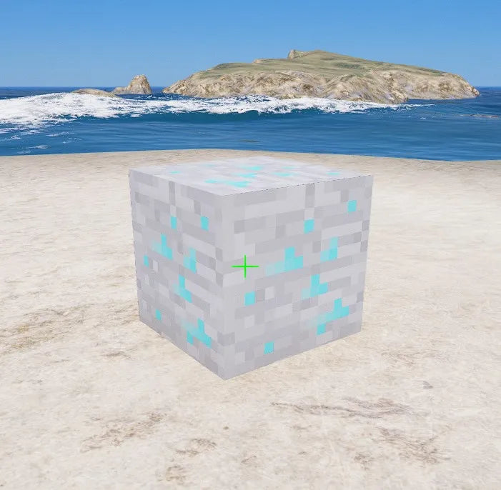 Minecraft Diamond Ore Cube