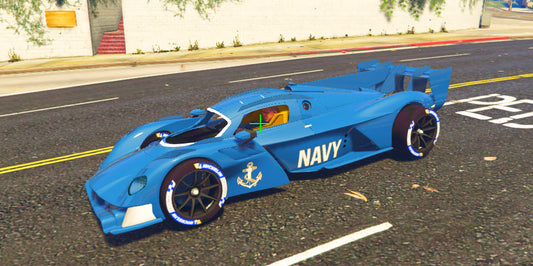 Navy Aston Martin