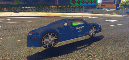 Navy Bugatti Flat